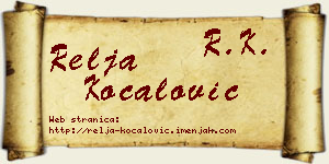 Relja Kočalović vizit kartica